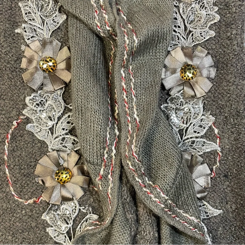 Forla Paris Drape-Front Ruffle Duster Cardigan, Bohemian & Romantic - Medium - Picture 7 of 17